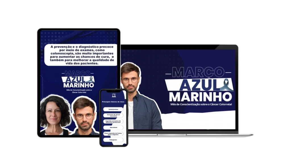 [KIT] Março Azul-Marinho - Conteúdo e templates