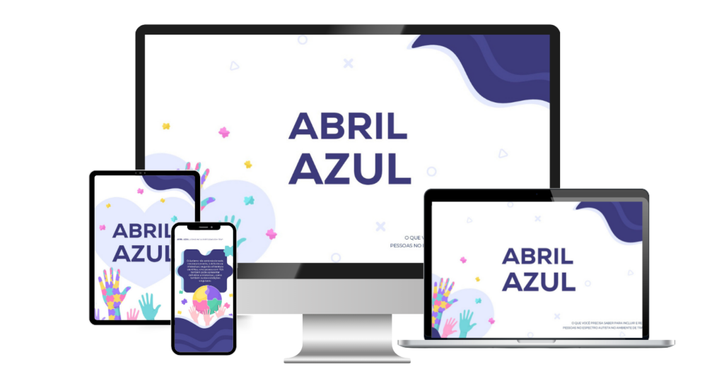 Kit de Materiais para a Comunicação Interna Abril Azul